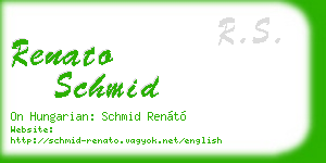 renato schmid business card