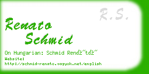 renato schmid business card